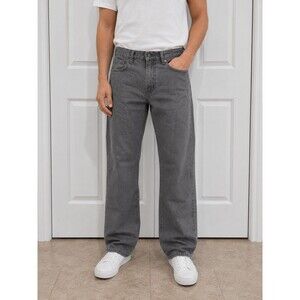 Alfani Men’s Jeans 32x32 Gray Charcoal Straight Leg 100% Cotton